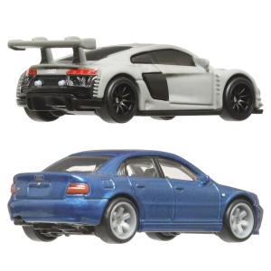 Hot Wheels Premium Set 2 Masinute Metalice Audi S4 Quattro Si Audi R8 Lms Scara 1:64 - Img 3
