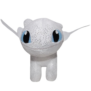Jucarie din plus Light Fury Sparkle, Dragons, 28 cm - Img 3