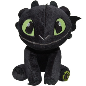 Jucarie din plus Toothless cu aripi fluorescente, Dragons, 34 cm - Img 2