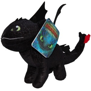 Jucarie din plus Toothless negru, Dragons, 25 cm - Img 3