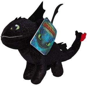 Jucarie din plus Toothless negru, Dragons, 25 cm - Img 2
