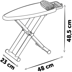Jucarie Smoby Masa si fier de calcat Tefal Ironing Board + Stream Iron cu 9 accesorii - Img 2