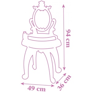 Jucarie Smoby Masuta de machiaj Disney Princess 2 in 1 roz cu accesorii - Img 2