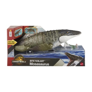 Jurassic World Rebirth Bite N Blast Dinozaur Mosasaurus Interactiv Cu Miscari Si Functie Speciala 50Cm