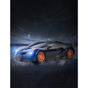 Masina Cu Telecomanda Bugatti Grand Sport Vitesse Negru Cu Scara 1 La 18 - Img 5