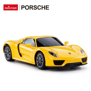 Masina Cu Telecomanda Porsche 918 Spyder Galben Cu Scara 1 La 24 - Img 6