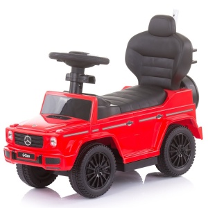 Masinuta de impins Chipolino Mercedes G350 red cu maner si copertina - Img 7