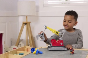 Patrula Catelusilor Rubble Si Echipa Set Vehicul Excavator Si Figurina Charger - Img 2