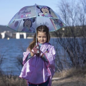 Pelerina de ploaie tip poncho, Minnie Mouse, Roz, 3 - 4 ani - Img 3