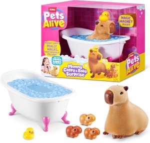 Pets Alive - Jucarie de plus interactiva, Mama Capybara si puii sai