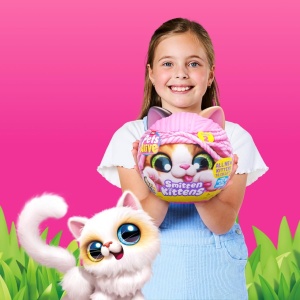 Pets Alive - Jucarie de plus interactiva pisica cu accesorii supriza, Smitten Kittens, Seria 2 - Img 5