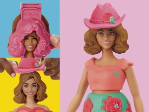 Play Doh Barbie Set Plastelina Creatii Vestimentare Cu Flori Si Franjuri Cowboy - Img 7