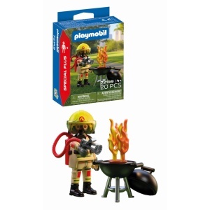 Playmobil - Figurina pompier si gratar