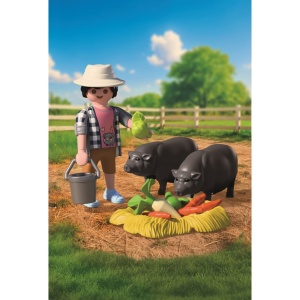 Playmobil - Jucarie de rol Fermier cu porci vietnamezi - Img 5