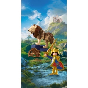 Playmobil - Jucarie de rol Leu cu cavaler auriu - Img 2