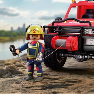 Playmobil - Jucarie de rol Masina Pickup de pompieri - Img 3