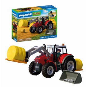 Playmobil - Jucarie de rol Tractor cu baloti de fan