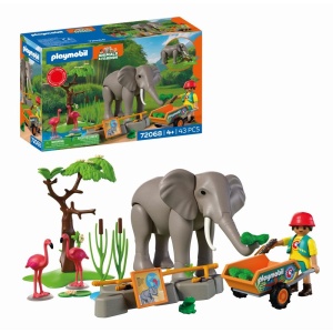 Playmobil - Promo Pack Ingrijitor zoo cu elefant