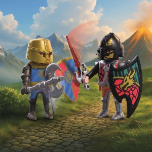 Playmobil - Set 2 figurine cavaleri rivali - Img 5