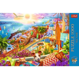 Puzzle 1000 Premium Plus Tea Time Vizitand Santorini - Img 3