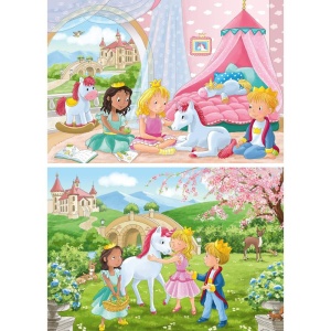 Puzzle printese si unicorn 2x12 piese - Img 2