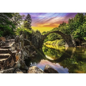Puzzle Trefl 1000 Premium Plus Photo Odyssey Podul Rakotz Din Kromlau Germania - Img 2