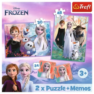Puzzle Trefl 2In1 Memo Disney Frozen Printesele Si Taramul Lor - Img 5