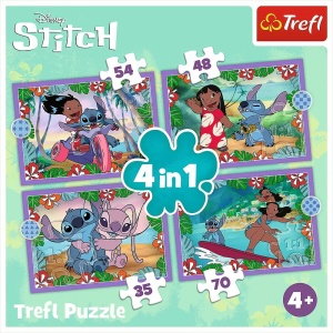 Puzzle Trefl 4In1 Stitch Ziua Fermecata - Img 5