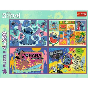 Puzzle Trefl 4X250 Disney Uimitorul Stitch - Img 5