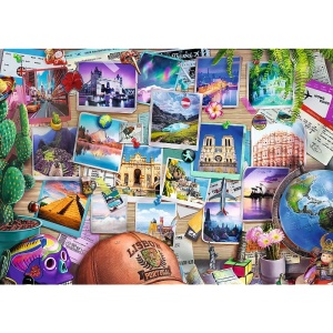 Puzzle Trefl 500 Premium Plus Tea Time Campionatul European Amintiri De Calatorie - Img 2