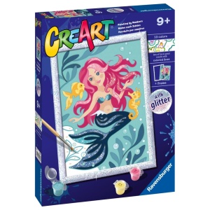 Ravensburger - CreArt pictura pe numere pentru copii cu sclipici sirena - Img 2