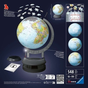 Ravensburger - Puzzle 3d Cu Led Globul Pamantesc 540 Piese - Img 3