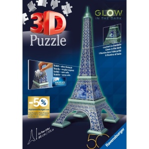 Ravensburger - Puzzle 3D turnul Eiffel lumineaza in intuneric 216 piese - Img 4