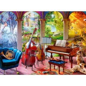 Ravensburger - Puzzle pentru varstnici anotimpuri muzicale cu sablon de imagine si suport din carton 100 piese mari XL - Img 3
