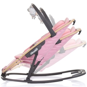 Scaunel balansoar Chipolino Senso pink marshmallow wood - Img 3