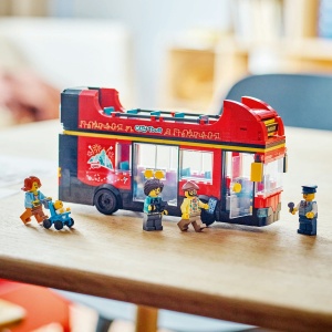 Set LEGO City - Autobuz turistic rosu cu etaj (60407) - Img 5
