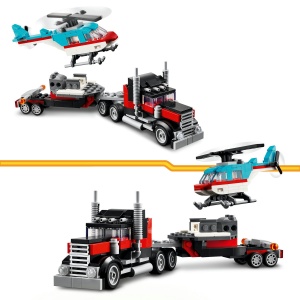 Set LEGO Creator - Camioneta cu platforma si elicopter (31146) - Img 7