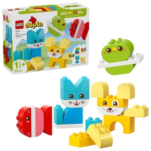 Set LEGO DUPLO - Animăluțe de companie creative 3 în 1 (10477)
