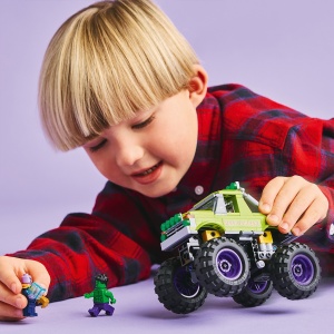 Set LEGO Marvel Super Heroes - Hulk în vehicul de teren contra lui Thanos (76312) - Img 7