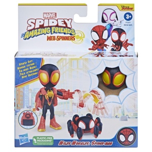 Spidey Prietenii Extraordinari Set Figurina Miles Morales Spider Man 10Cm Si Accesorii - Img 2