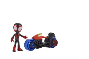 Spidey Prietenii Extraordinari Set Motocicleta Si Figurina Miles Morales Spider Man 10Cm - Img 6