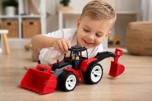 Tractor Bams 2 Cu 2 Cupe Negru Rosu - Img 3