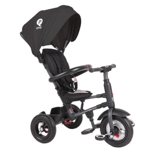 Tricicleta cu roti de cauciuc Qplay Rito Rubber Negru - Img 5