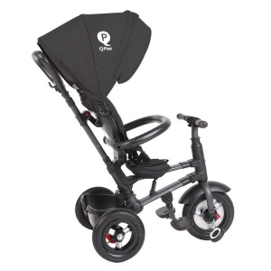 Tricicleta cu roti de cauciuc Qplay Rito Rubber Negru - Img 8