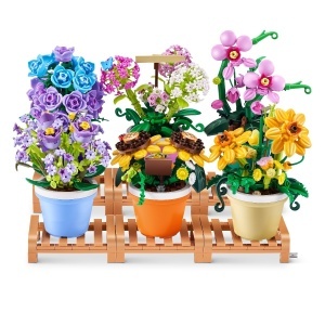 Zuru Max - Set de constructie, Flori de gradina in ghiveci, diverse modele - Img 2