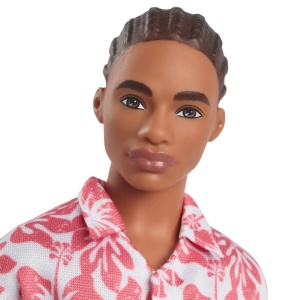 Barbie Papusa Baiat Fashionistas In Salopeta Stil Hawaian Si Sandale Verzi - Img 5