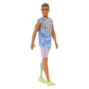 Barbie Papusa Baiat Fashionistas Saten Cu Un Picior Cu Proteza - Img 4