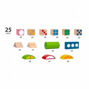 Brio - Set Blocuri Din Lemn Cu Modele Colorate - Img 3
