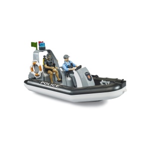 Bruder barca de politie cu girofar 2 figurine si accesorii - Img 3