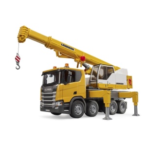 Bruder camion cu macara Scania Super 560R Liebherr cu lumini si sunete - Img 4